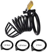 Forbidden Fruits Steel Metal Male Chastity Device Cock Cage(3 Rings) -  Sex Toys & Adult Toys | XtoySmart Canada